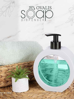 350 ML Tezgah Üstü Oval Banyo Mutfak Sıvı Sabunluk  Banyo Mutfak Bulaşık Lavabo Deterjanlık