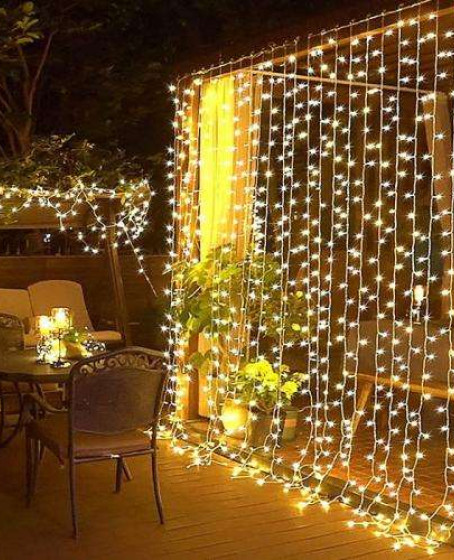 3x2m Premium Perde LED - 8 Fonksiyonlu, Su Geçirmez İç Dış Mekan Teras Dekor Işıkları