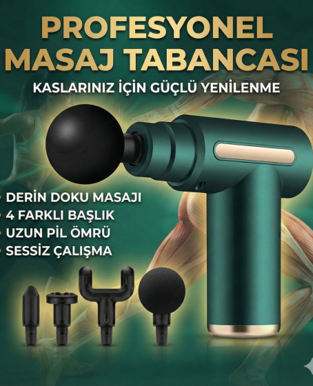 4 Başlıklı 6 Kademeli Titreşimli Şarjlı Mini Masaj Aleti