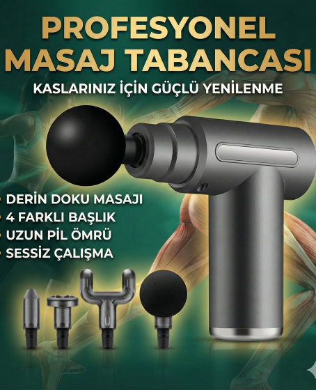 4 Başlıklı 6 Kademeli Titreşimli Şarjlı Mini Masaj Aleti