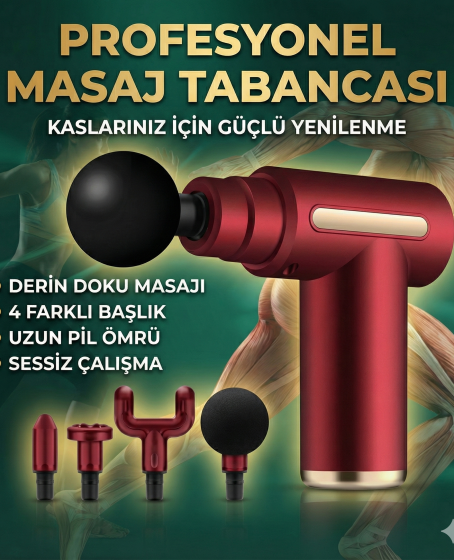 4 Başlıklı 6 Kademeli Titreşimli Şarjlı Mini Masaj Aleti