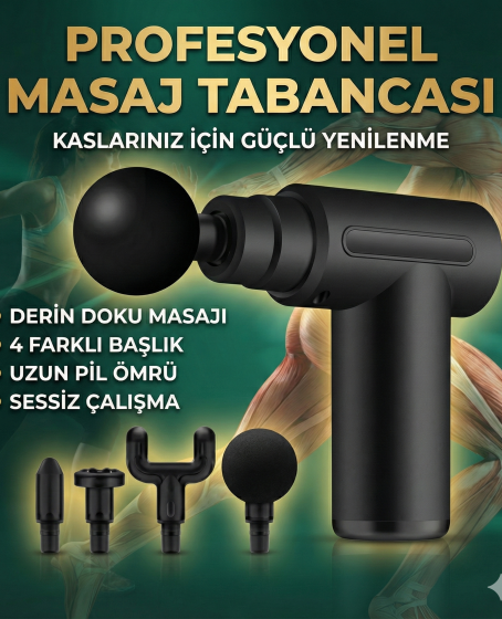 4 Başlıklı 6 Kademeli Titreşimli Şarjlı Mini Masaj Aleti