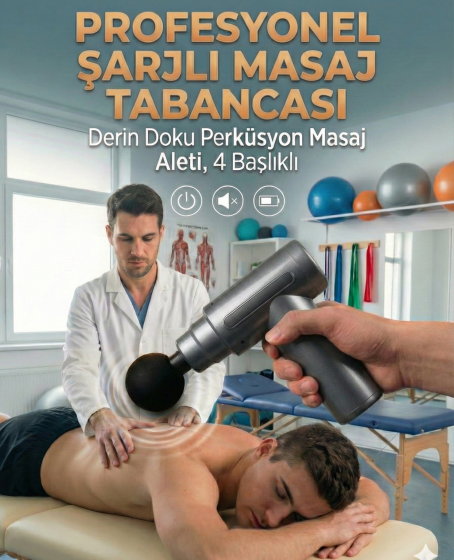 4 Başlıklı 6 Kademeli Titreşimli Şarjlı Mini Masaj Aleti