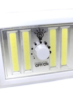 4 Ledli Pilli Led Lamba Güç Ayarlı Led Portatif Lamba Led Işık - Mıknatıslı Yapışkanlı
