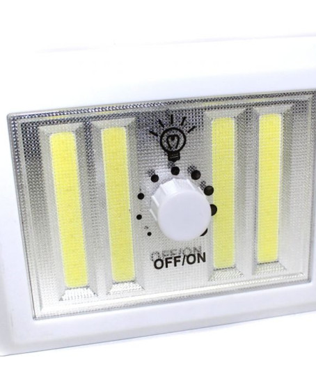 4 Ledli Pilli Led Lamba Güç Ayarlı Led Portatif Lamba Led Işık - Mıknatıslı Yapışkanlı