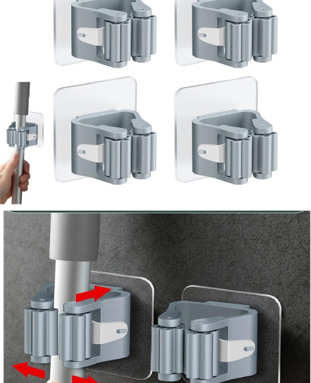 4 Lü Kelebek Yapışkanlı Mop Fırça Çekpas Sap Tutucu Organizer Banyo Düzenleyici 4 Lü Kelebek Yapışkanlı Mop Fırça Çekpas Sap Tutucu Organizer Banyo Düzenleyici