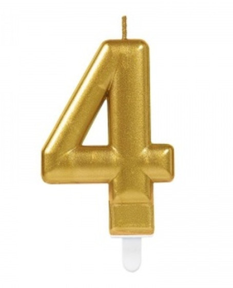 4 Rakam Mum Gold Renk