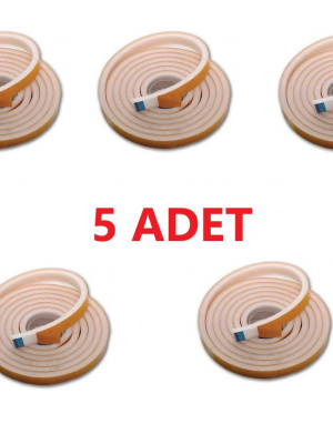 5 Adet 9 Metre Pencere Izolasyon Bandı Yapışkanlı Cam Yalıtım Süngeri Rüzgar Soğuk Kesici Pimapen Fitili