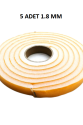 5 Adet Kapı Pencere Isı Yalıtım Süngeri Yapışkanlı Pencere Rüzgar Bandı 18MM x 2,5 MT 5 Adet Kapı Pencere Isı Yalıtım Süngeri Yapışkanlı Pencere Rüzgar Bandı 18MM x 2,5 MT