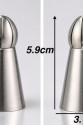 5'li Profesyonel Rus Top Duy Ucu Seti – 5.9 cm Büyük Boy Paslanmaz Çelik Krema Sıkma ve Fırfır Uçları