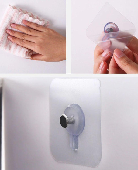 5 Li Yapışkanlı Mutfak Banyo Raf Tutucu Askı Pin Çerçeve Çok Amaçlı Askısı