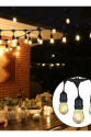 5 Metre Sabit Yanan Modlu 10 Ampul Parti Organizasyon Iç & Dış Mekan 2700K LED Aydınlatma Uzatma Fişli 5 Metre Sabit Yanan Modlu 10 Ampul Parti Organizasyon Iç & Dış Mekan 2700K LED Aydınlatma Uzatma Fişli