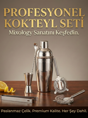 5 Parça Kokteyl Hazırlama Seti 550 Ml 5 Parça Kokteyl Hazırlama Seti 550 Ml