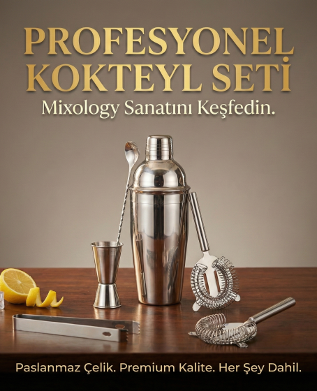 5 Parça Kokteyl Hazırlama Seti 550 Ml