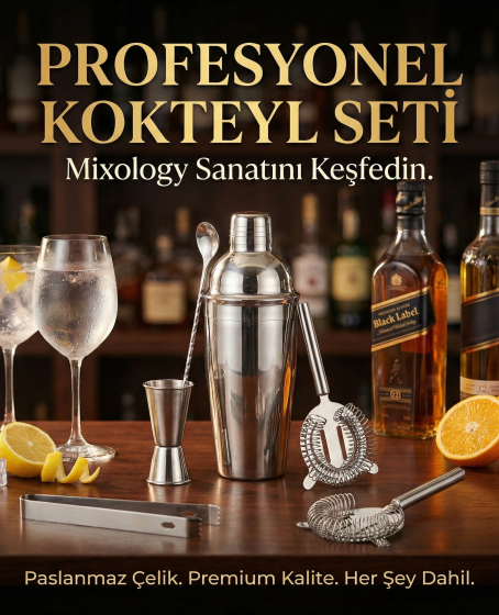 5 Parça Kokteyl Hazırlama Seti 550 Ml