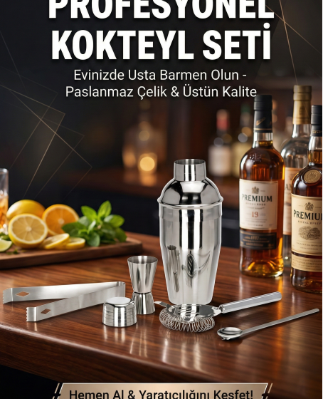 5 Parça Kokteyl Hazırlama Seti 550 Ml