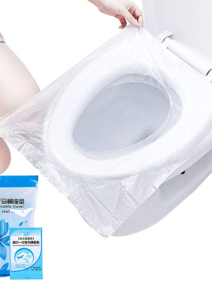 50 Adet Biyobozulur Klozet Kapağı Poşeti Seyahat Tipi Taşınabilir Klozet Kılıfı