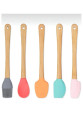 5'li Renkli Ahşap Saplı Silikon Uçlu Spatula Fırçalı Kaşık Seti -Yemek Hazırlık Seti 21 Cm 5'li Renkli Ahşap Saplı Silikon Uçlu Spatula Fırçalı Kaşık Seti -Yemek Hazırlık Seti 21 Cm