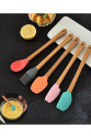 5'li Renkli Ahşap Saplı Silikon Uçlu Spatula Fırçalı Kaşık Seti -Yemek Hazırlık Seti 21 Cm 5'li Renkli Ahşap Saplı Silikon Uçlu Spatula Fırçalı Kaşık Seti -Yemek Hazırlık Seti 21 Cm