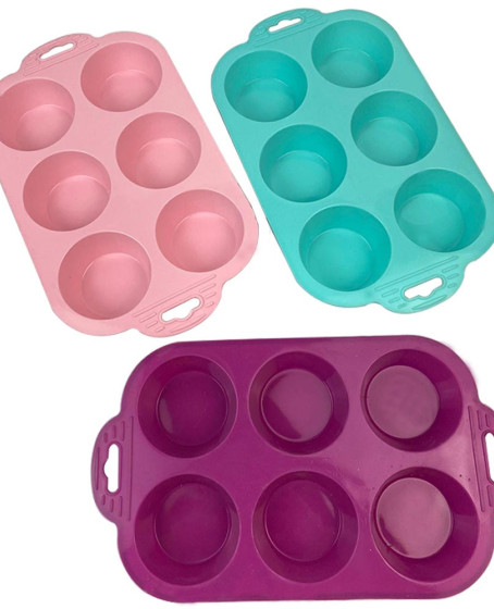 6 Bölmeli Silikon Muffin Kek Kalıbı 6 Bölmeli Silikon Muffin Kek Kalıbı