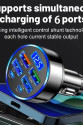 6 Portlu Hızlı Araç Şarj Cihazı – 4 USB + 2 Type-C Çıkışlı Dijital Göstergeli Oto Şarjı 6 Portlu Hızlı Araç Şarj Cihazı – 4 USB + 2 Type-C Çıkışlı Dijital Göstergeli Oto Şarjı