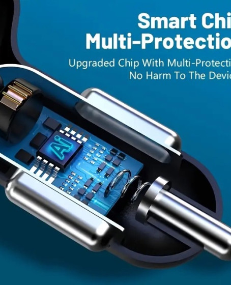 6 Portlu Hızlı Araç Şarj Cihazı – 4 USB + 2 Type-C Çıkışlı Dijital Göstergeli Oto Şarjı 6 Portlu Hızlı Araç Şarj Cihazı – 4 USB + 2 Type-C Çıkışlı Dijital Göstergeli Oto Şarjı