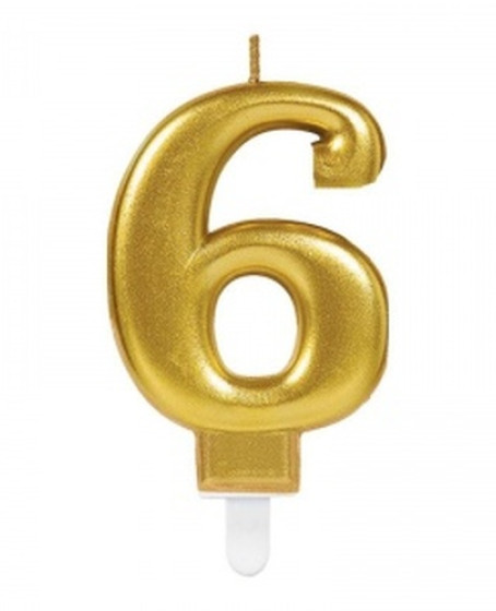 6 Rakam Mum Gold Renk