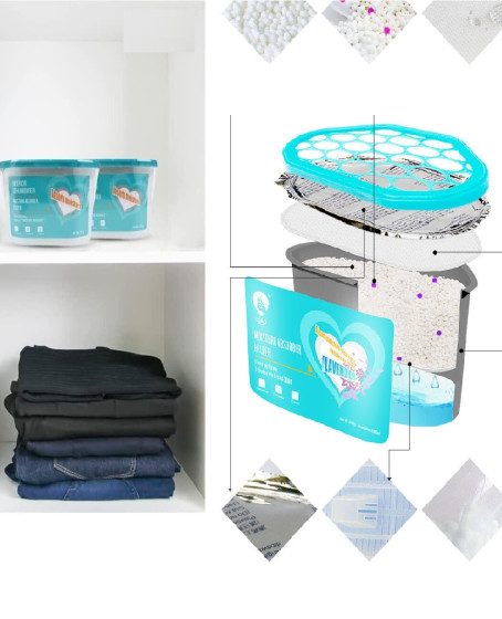 600 ML Nem Alıcı Rutubet Giderici Aparat - Limonlu Mutfak Salon Banyo Küf Koku Alıcı Granül