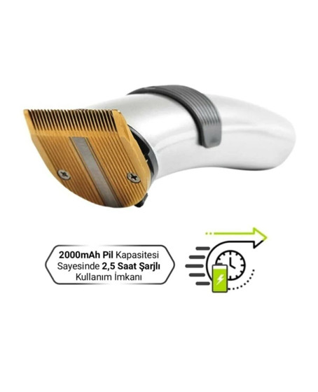609 Profesyonel Şarjlı Saç Sakal Kesme Tıraş Makinesi Erkek Tıraş Makine Seti