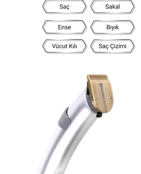 609 Profesyonel Şarjlı Saç Sakal Kesme Tıraş Makinesi Erkek Tıraş Makine Seti