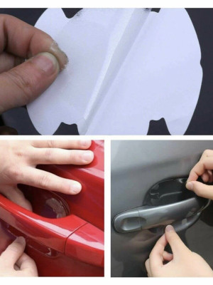 8 Adet Araba Kapı Kolu Koruyucu Çizilme Önleyici Şeffaf Sticker Film Koruma Seti
