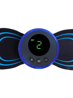 8 Modlu Mini Şarjlı Kelebek LCD Ekran Ems Boyun Omuz Kol Sırt Elektrikli Masaj Bantı Kas Stimülatörü