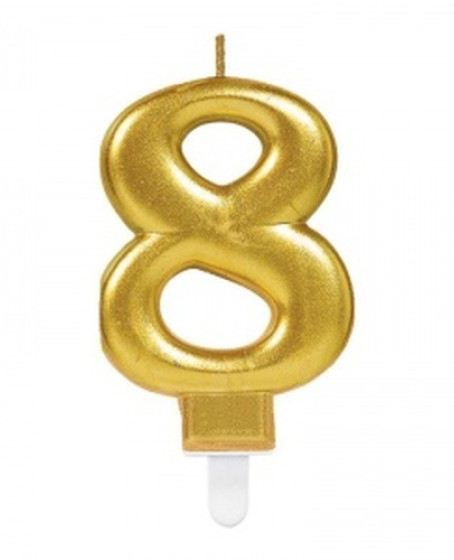 8 Rakam Mum Gold Renk