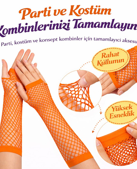 80’ler 90’lar Retro Turuncu File Parmaksız Eldiven 26 cm 80’ler 90’lar Retro Turuncu File Parmaksız Eldiven 26 cm
