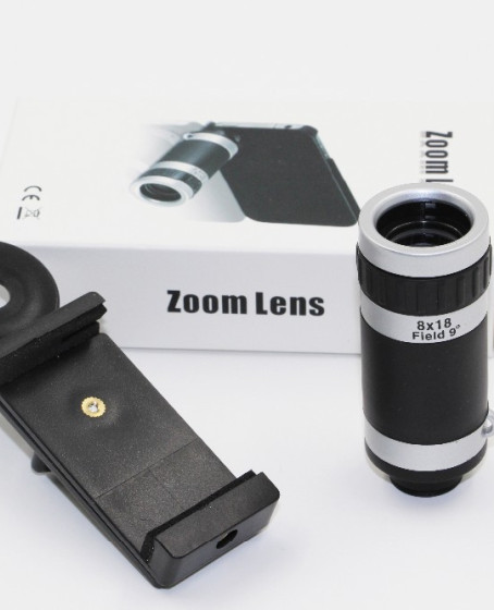 8x18 Zoom Teleskop Telefon Kamera Lensi Mini El Dürbünü