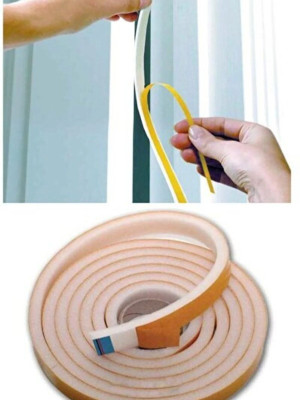 9 Metre Pencere Izolasyon Bandı Yapışkanlı Cam Yalıtım Süngeri Rüzgar Soğuk Kesici Pimapen Fitili