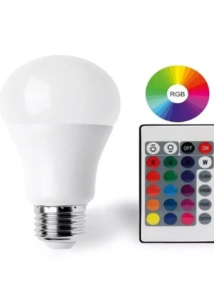 9W E27 RGB ve Beyaz Işık Kumandalı Ampul