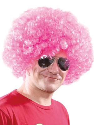 Açık Pembe Renk Kıvırcık Afro Bonus Peruk Açık Pembe Renk Kıvırcık Afro Bonus Peruk