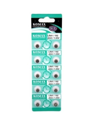 AG3 Saat Pili - Düğme Pil 10lu Paket LR41/192 1.55V