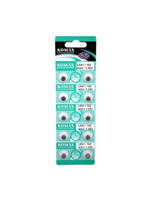 AG3 Saat Pili - Düğme Pil 10lu Paket LR41/192 1.55V AG3 Saat Pili - Düğme Pil 10lu Paket LR41/192 1.55V