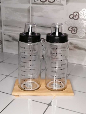 Ahşap Yağdanlık Altlığı -2 Bölmeli Yağlık Sosluk Standı