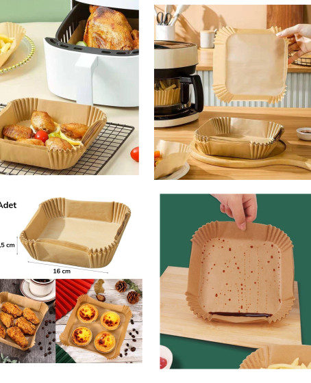 Airfreyer Fritöz Kağıdı Kare XL / XXL 100LÜ Airfreyer Fritöz Kağıdı Kare XL / XXL 100LÜ