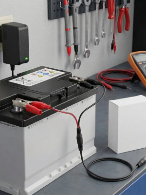 Akü Şarj Cihazı 12V 1.2A 14.4W Krokodil Uç Akü Şarj Adaptörü
