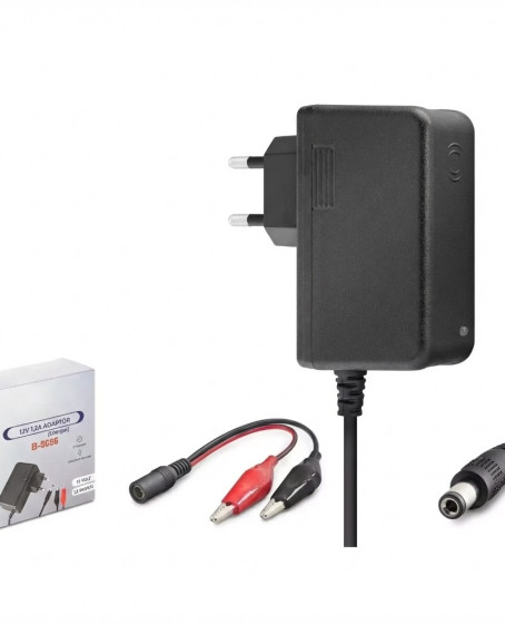 Akü Şarj Cihazı 12V 2.5A 30W Krokodil Uç Akü Şarj Adaptörü Akü Şarj Cihazı 12V 2.5A 30W Krokodil Uç Akü Şarj Adaptörü
