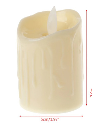 Alevli Led Mum Hareketli Alev Görünümlü Dekoratif Mum - 7Cm Alevli Led Mum Hareketli Alev Görünümlü Dekoratif Mum - 7Cm