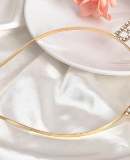 Altın Gold Renk Bekarlığa Veda Kristal Taş Bride Tacı İthal 16x10 cm