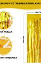 Altın Gold Renk Ekstra Metalize Parlak Saçaklı Arka Fon Perde İthal A Kalite 1x2 Metre Altın Gold Renk Ekstra Metalize Parlak Saçaklı Arka Fon Perde İthal A Kalite 1x2 Metre