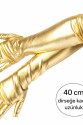 Altın Renk Dirsek Altı Lüks Saten Eldiven 40 cm Altın Renk Dirsek Altı Lüks Saten Eldiven 40 cm