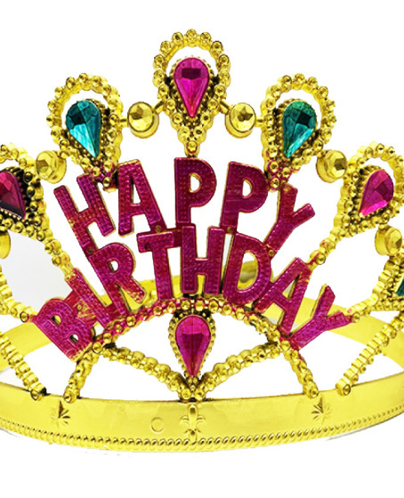 Altın Renk Happy Birthday Yazılı Doğum Günü Tacı 60 cm Altın Renk Happy Birthday Yazılı Doğum Günü Tacı 60 cm