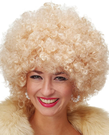 Altın Renk Kıvırcık Afro Bonus Peruk Saç Parti Peruğu Platin Gold Altın Renk Kıvırcık Afro Bonus Peruk Saç Parti Peruğu Platin Gold